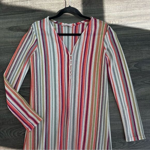 Striped Lightweight Maxi Duster - Picture 7 of 10